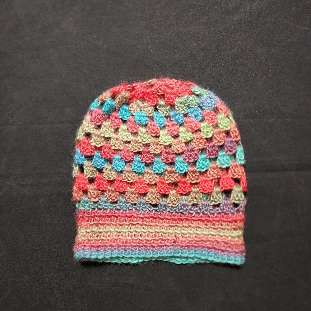 NWT Hand-Crocheted Granny Square Slouchie with Matching Scarf